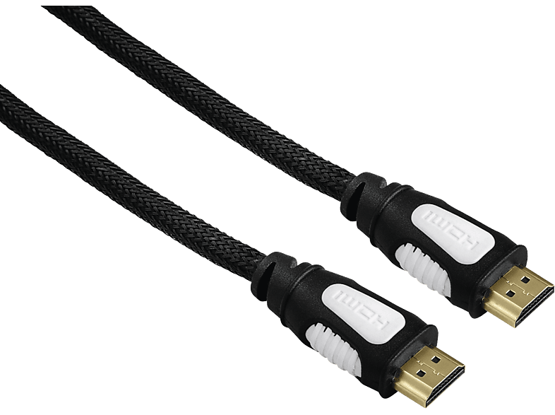 Cable HDMI  Hama 205007, Ethernet 2.0, 5 m, Para transmisión 4K, 100 MB/s,  Recubrimiento de oro, Negro