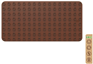 BIOBUDDI BB-0017 Caramel Brown 8x16 barna építőjáték alaplap