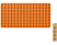 BIOBUDDI BB-0017 Pumpkin Orange 8x16 narancssárga építőjáték alaplap