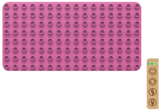 BIOBUDDI BB-0017 Watermelon pink 8x16 sötét rózsaszín építőjáték alaplap