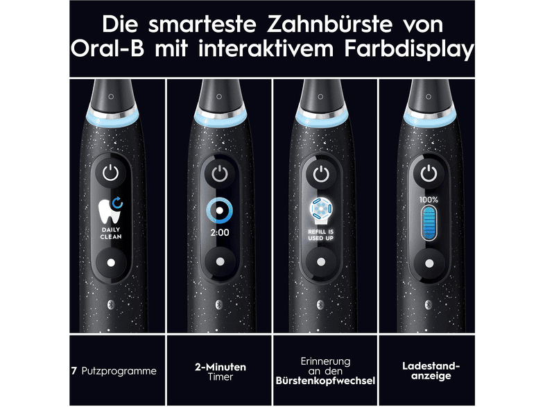 Oral-B iO Series 10 mit Reiseetui Elektrische Zahnbürste Cosmic Black — Foto 2 von 5