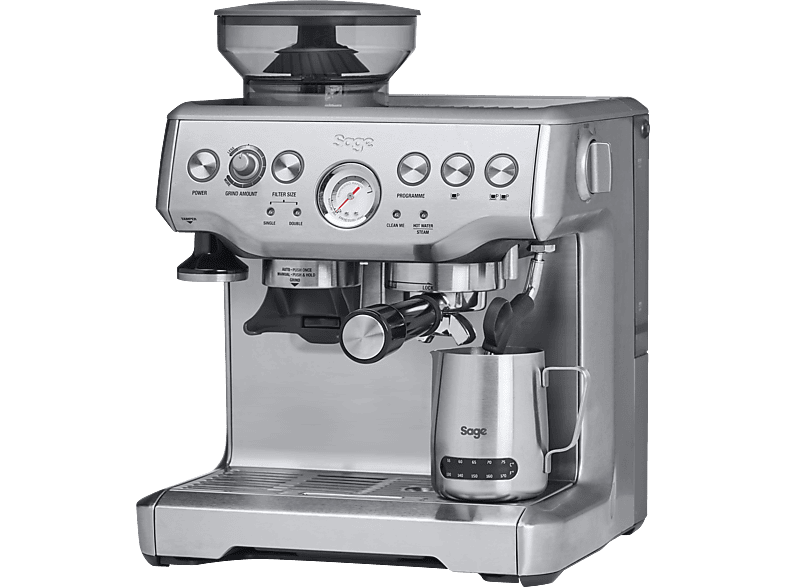 SAGE SES875BSS2EEU1A the Barista Express Espressomaschine Silber