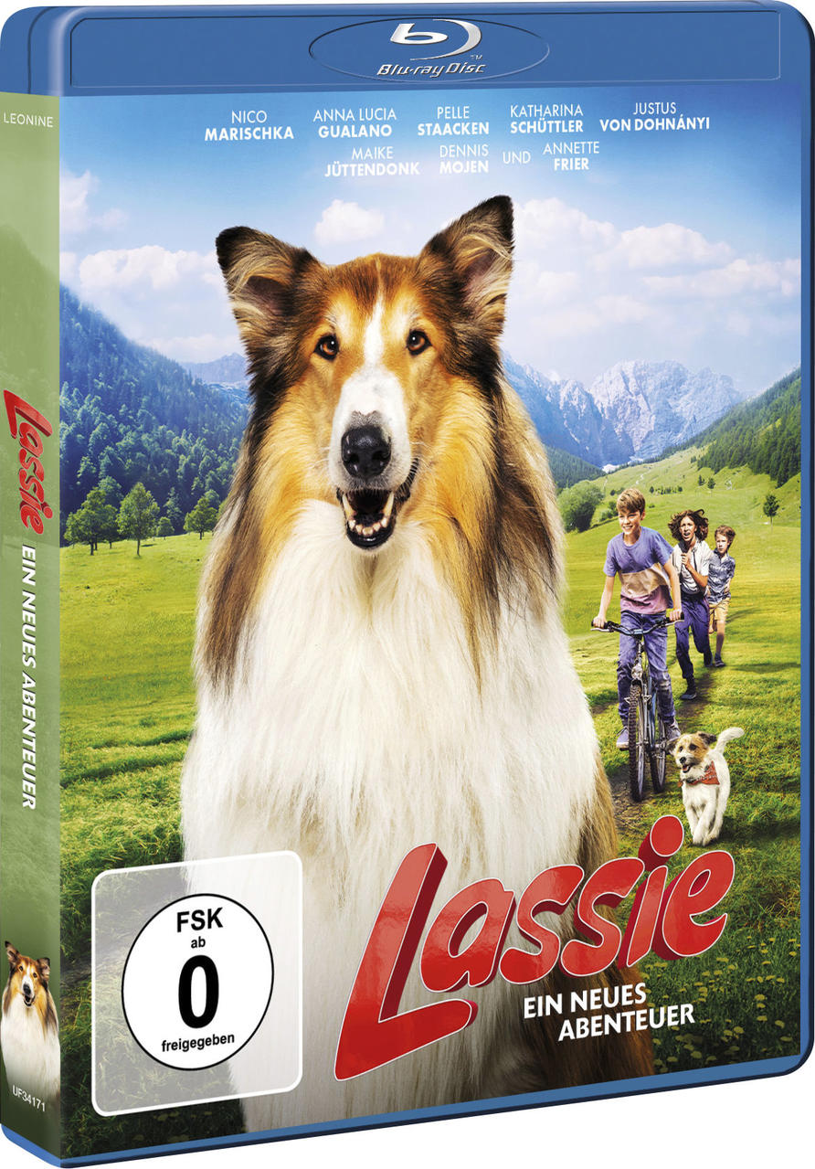 Filmcover für Lassie: Ein neues Abenteuer, mit Lassie und Kindern.