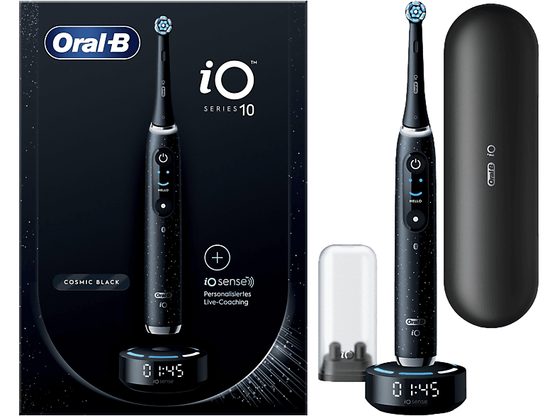 Oral-B iO Series 10 mit Reiseetui Elektrische Zahnbürste Cosmic Black
