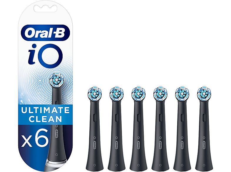 ORAL B iO Ultimate Clean Diş Fırçası Yedek Başlık 6'lı Siyah