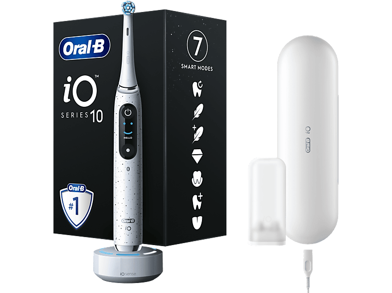 ORAL B iO 10 Şarjlı Diş Fırçası + Manyetik Şarj + Seyahat Kabı Beyaz