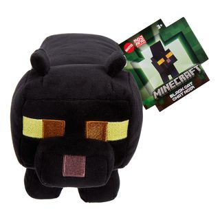 MATTEL Minecraft: Black Cat - Pupazzo di peluche (Nero/Marrone/Giallo)