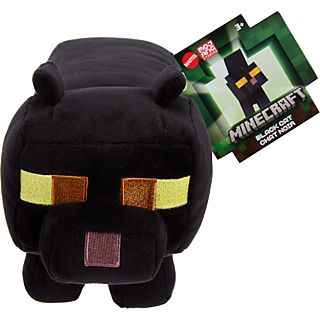 MATTEL Minecraft: Black Cat - Pupazzo di peluche (Nero/Marrone/Giallo)