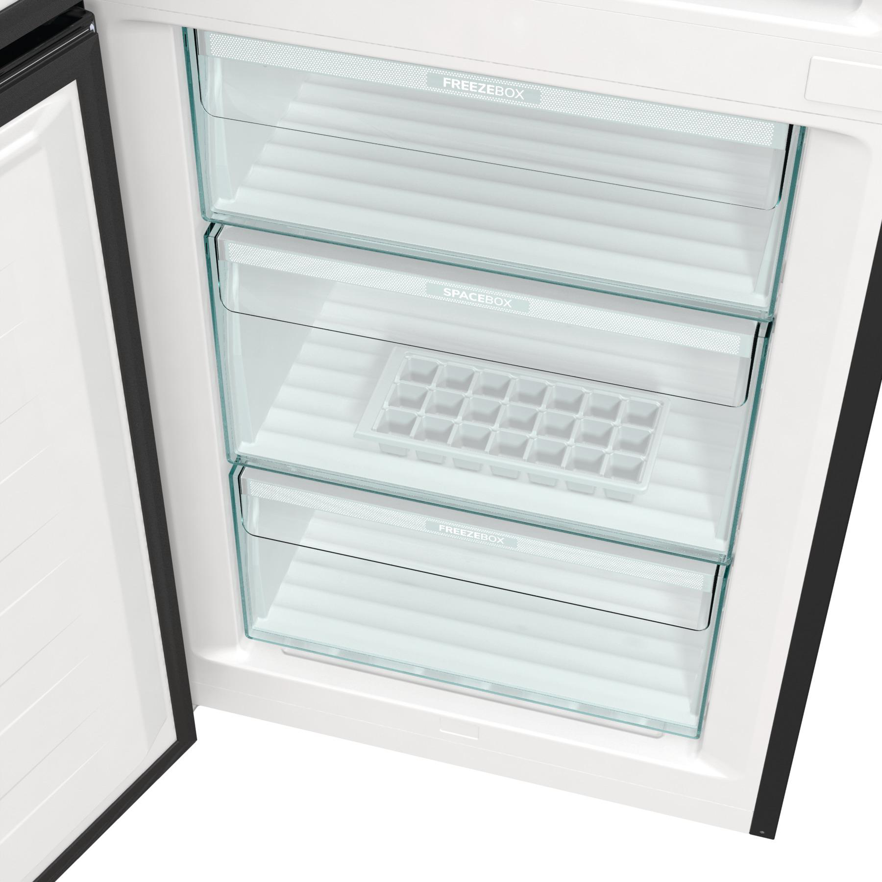 GORENJE ONRK 619 DBK-L Gorenje Retro Collection Kühl- / Gefrierkombination (D, 300 l, 1940 mm hoch, Tiefschwarz)