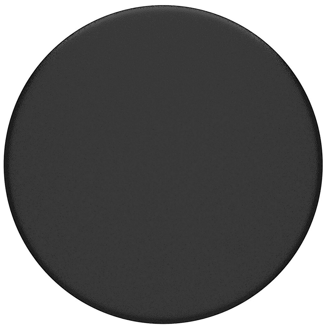 Czarny, okrągły PopSocket, gładka tekstura, z lekkim zaokrągleniem na krawędzi.
