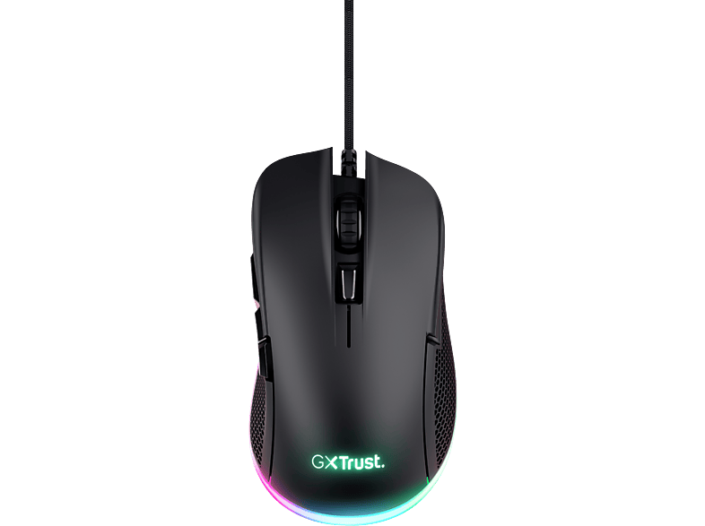 Trust Gxt 922 Ybar - Bedrade Gamingmuis Rgb-verlichting 7200 Dpi Zwart