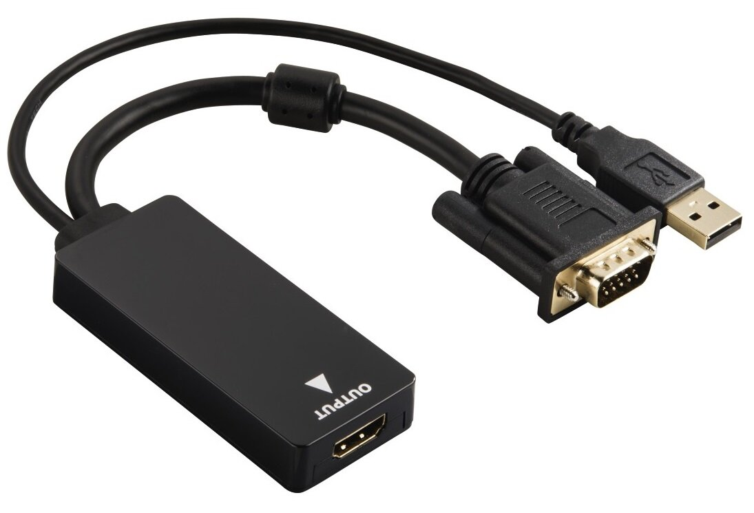Adapter HAMA VGA+USB - HDMI (wtyk - gniazdo) 54547