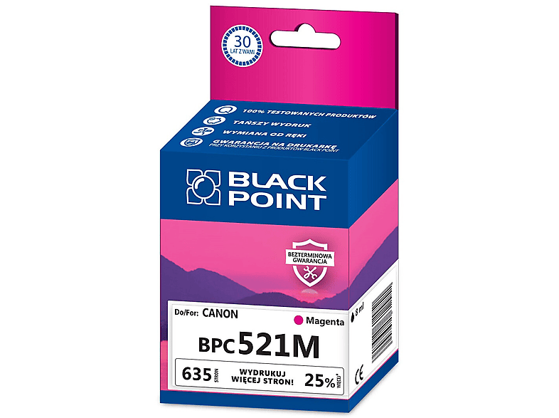 Tusz BLACK POINT BPC521M Zamiennik Canon CLI-521M-Zdjęcie-0