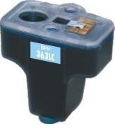 Niebieski i czarny wkład atramentowy z jasnoniebieską etykietą z napisem 'BPH 363LC'.