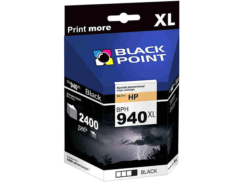 Фото - Чорнила й тонер Black Point Tusz  BPH940XLBK Czarny Zamiennik HP C4906AE 