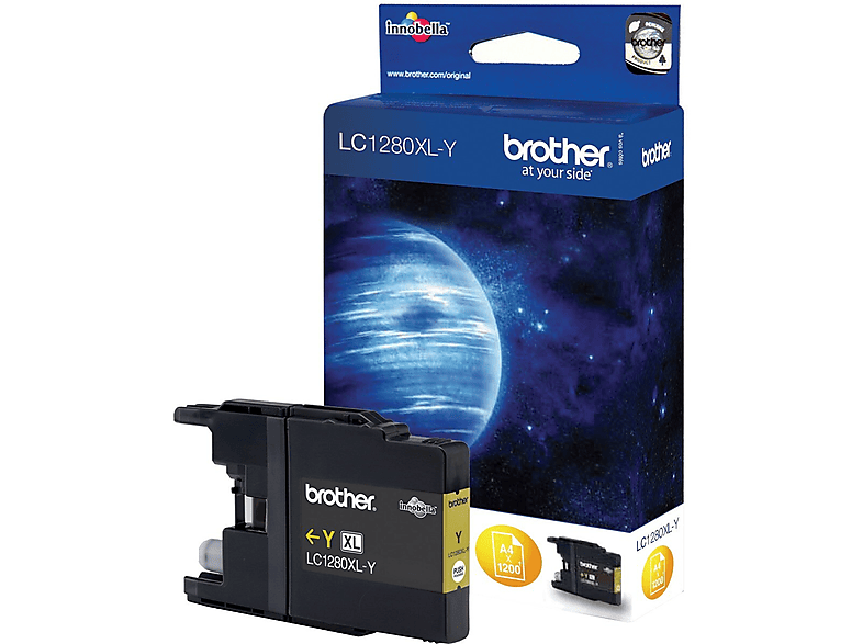 Tusz BROTHER Żółty 13.34 ml LC-1280XLY