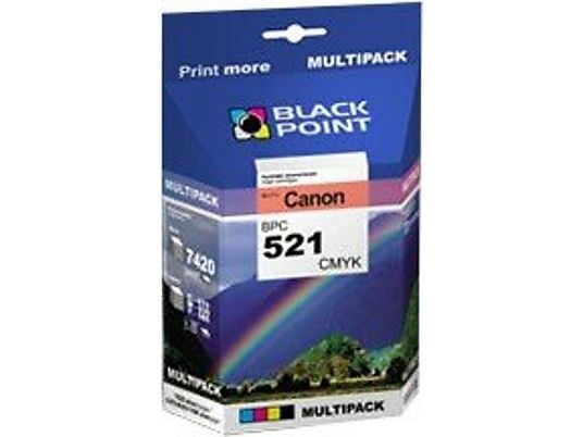 Tusz BLACK POINT BPC521CMYK Zamiennik Canon CLI-521