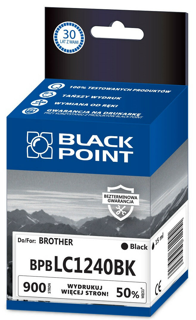 Tusz BLACK POINT BPBLC1240XLBK Zamiennik do Brother LC1240XL
