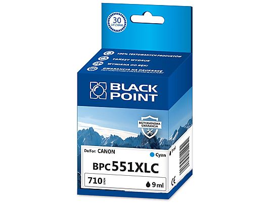 Tusz BLACK POINT BPC551XLC Zamiennik Canon CLI-551CXL