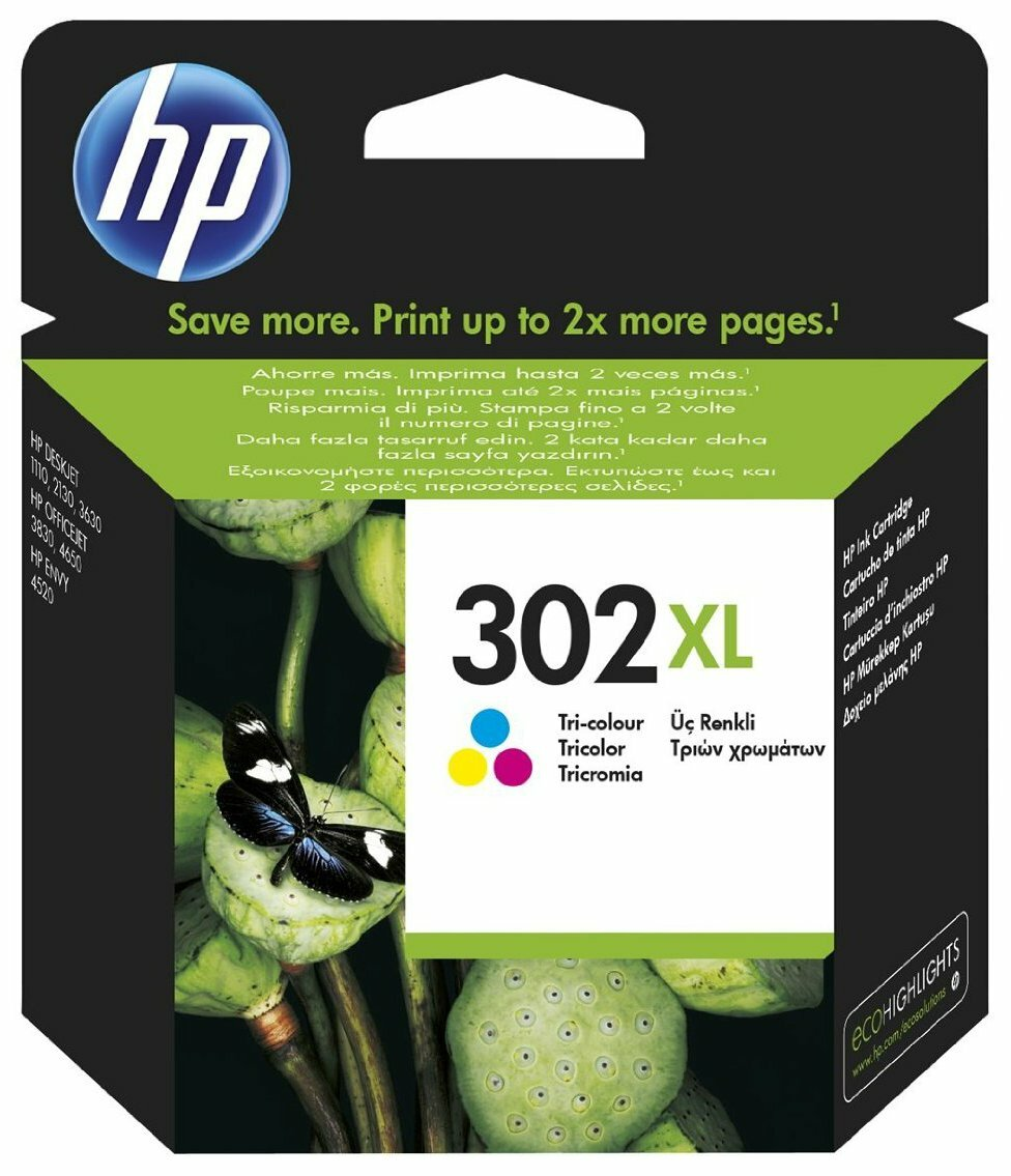 Tusz HP 302XL Kolorowy Instant Ink F6U67AE
