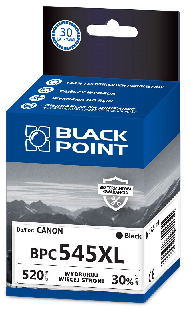 Tusz BLACK POINT BPC545XL Zamiennik Canon PG-545XL