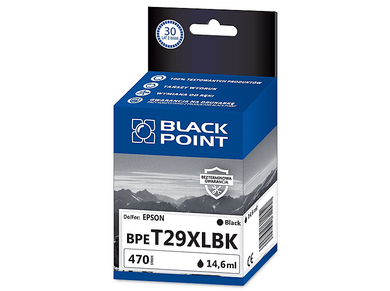 Wkład atramentowy BLACK POINT BPET29XLBK Zamiennik Epson 29XL (C13T29914012)