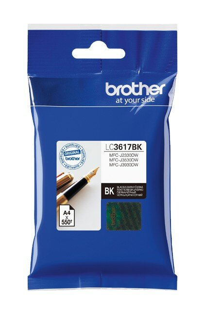 Niebieskie opakowanie z wkładem atramentowym z czarnym tekstem i ilustracją złotego pióra.