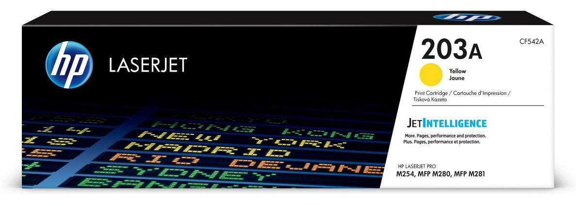 Kaseta z tonerem HP 203A Żółty CF542A