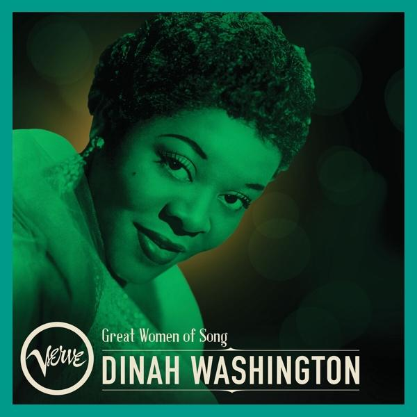 Dinah Washington zöld tónusú albumborítón, Verve logóval.