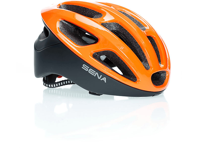 SENA R1 Smart (Fahrradhelm, 58-62 cm, Electric Tangerine)