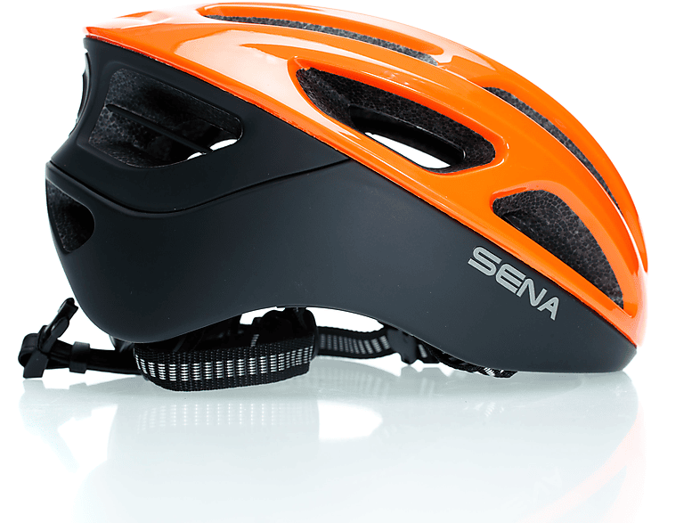 SENA R1 Smart (Fahrradhelm, 58-62 cm, Electric Tangerine)