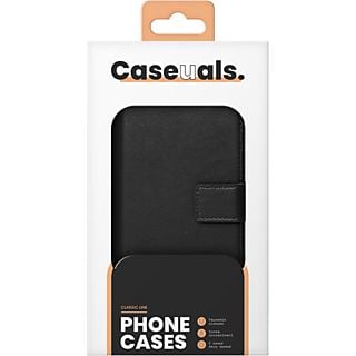 CASEUALS 2-in-1 Leather Wallet Bookcase met MagSafe voor Apple iPhone 15 Zwart