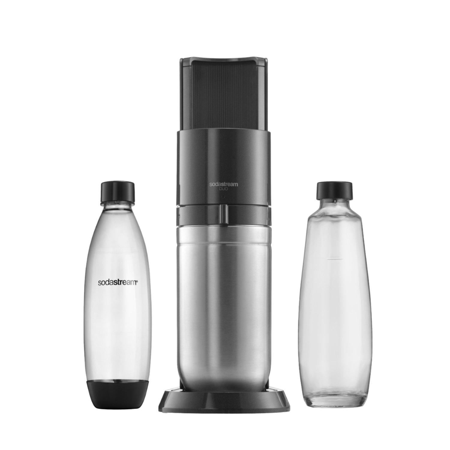 Sodastream DUO Starterpack incl.2x 1l.Fles + Quick Connect Cil. Waterkan Zwart