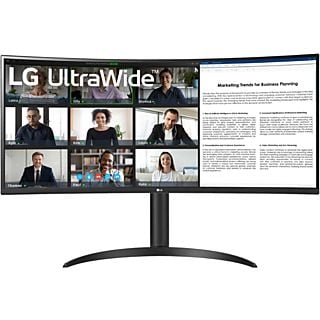 LG 34WR55QC-B.AEU - 34 inch - 3440 x 1440 (Ultrawide Quad HD) - VA-paneel - in hoogte verstelbaar