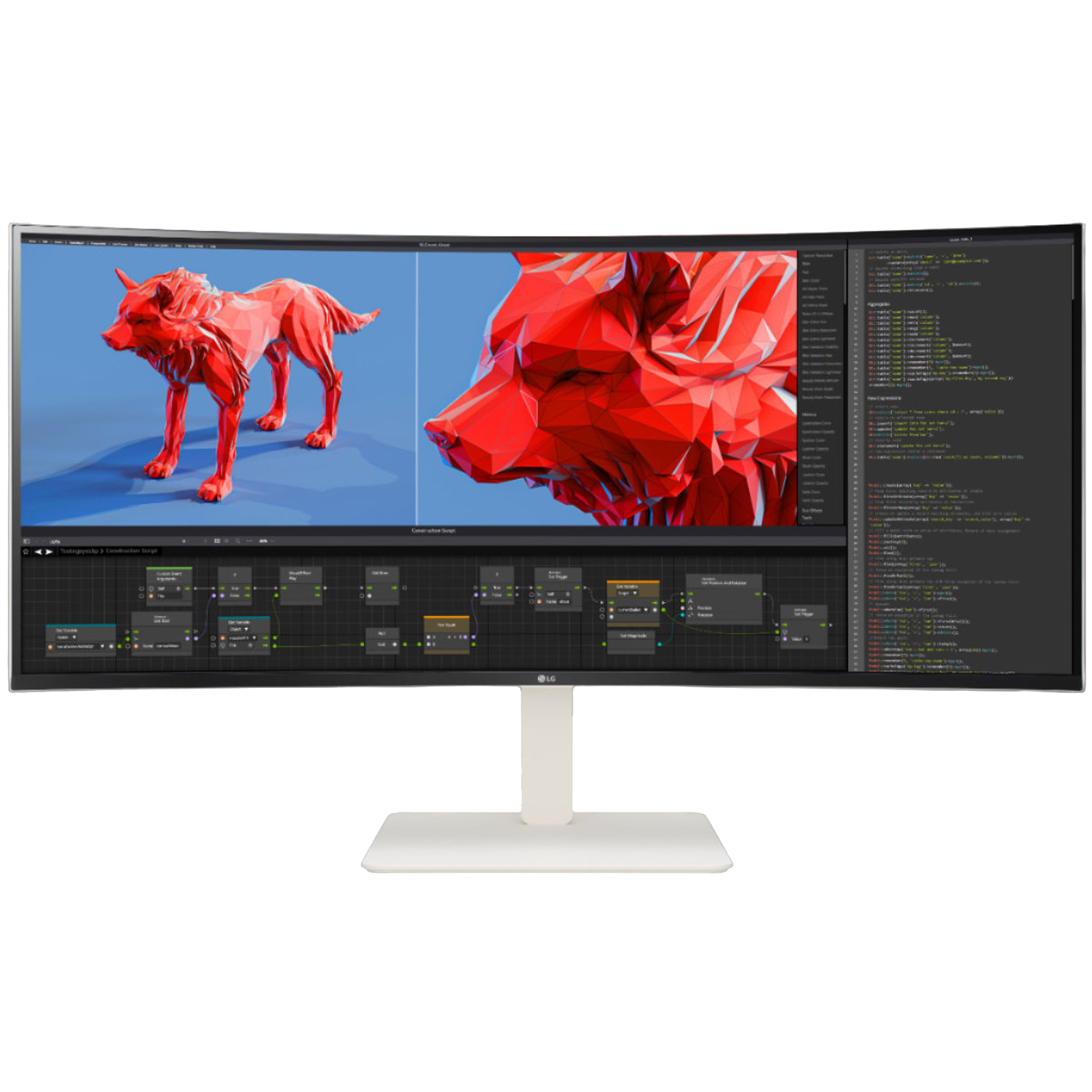 LG 38wr85qc-w.aeu - 38 Inch 3840 X 1600 Ips-paneel In Hoogte Verstelbaar afbeelding
