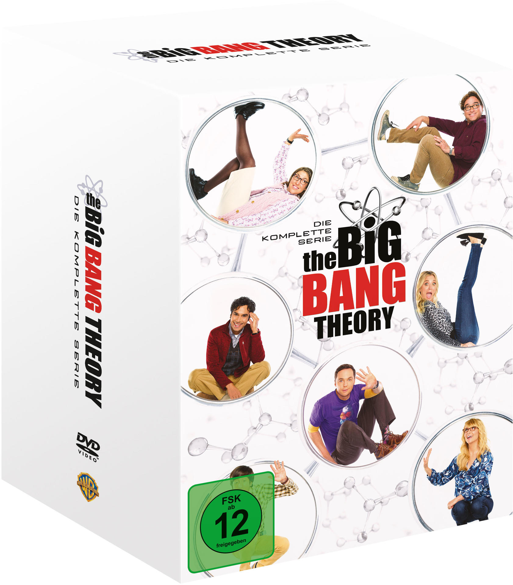 DVD-Box-Set von The Big Bang Theory mit Cast-Bildern und Serientitel.