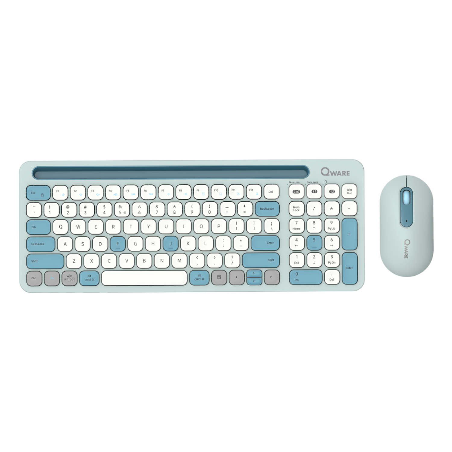 Qware Florence Draadloze Muis & Toetsenbord - Groen