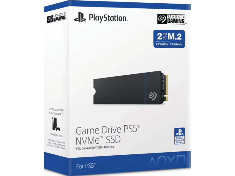 Disque SSD Interne Seagate Game Drive M.2 pour PS5 1 To Noir - SSD