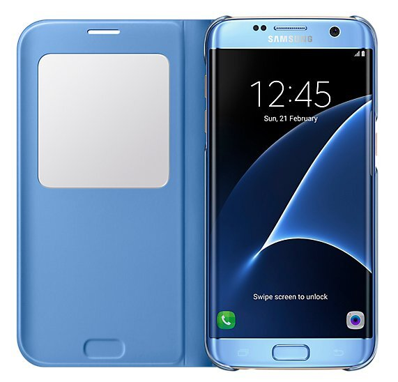 Etui SAMSUNG S View Cover do Galaxy S7 Edge Niebieski EF-CG935PLEGWW