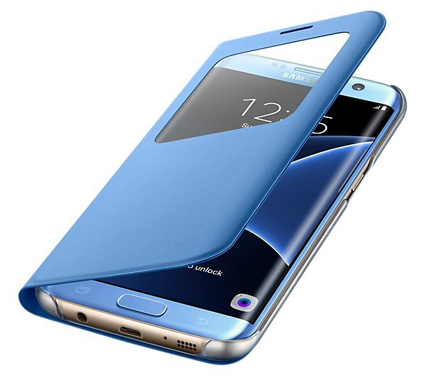 Etui SAMSUNG S View Cover do Galaxy S7 Edge Niebieski EF-CG935PLEGWW