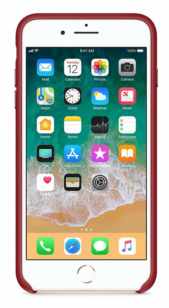 Skórzane etui do APPLE iPhone 8 Plus / 7 Plus (PRODUCT)RED MQHN2ZM/A