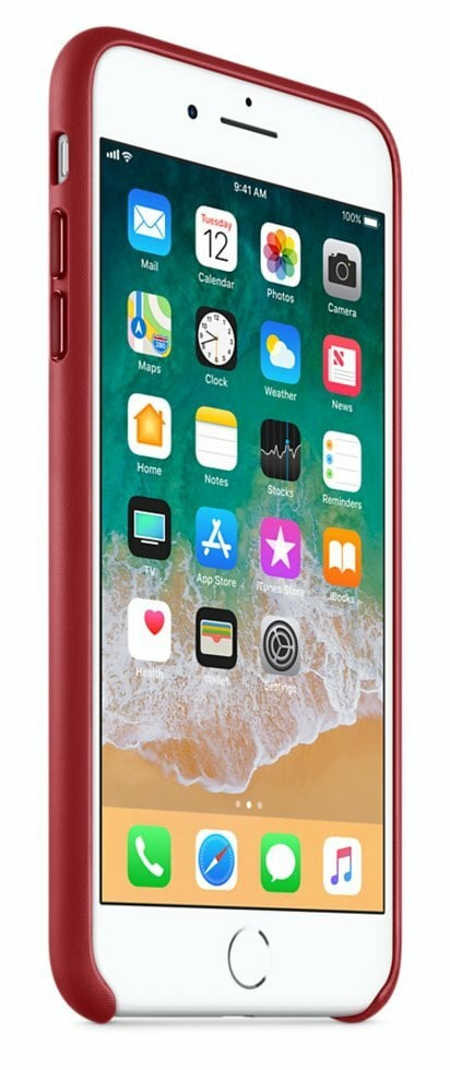 Skórzane etui do APPLE iPhone 8 Plus / 7 Plus (PRODUCT)RED MQHN2ZM/A