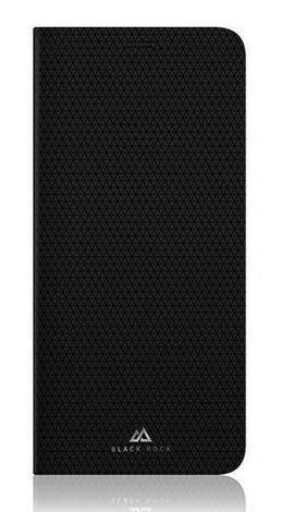 Czarne etui na telefon z fakturą i logo Black Rock na dole. Etui jest prostokątne.