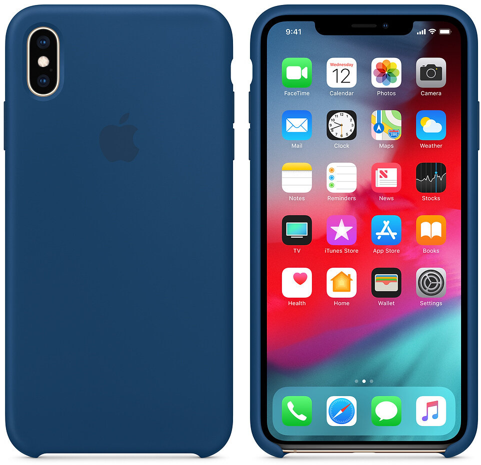 Silikonowe etui APPLE do iPhone XS Max Granatowy MTFH2ZM/A