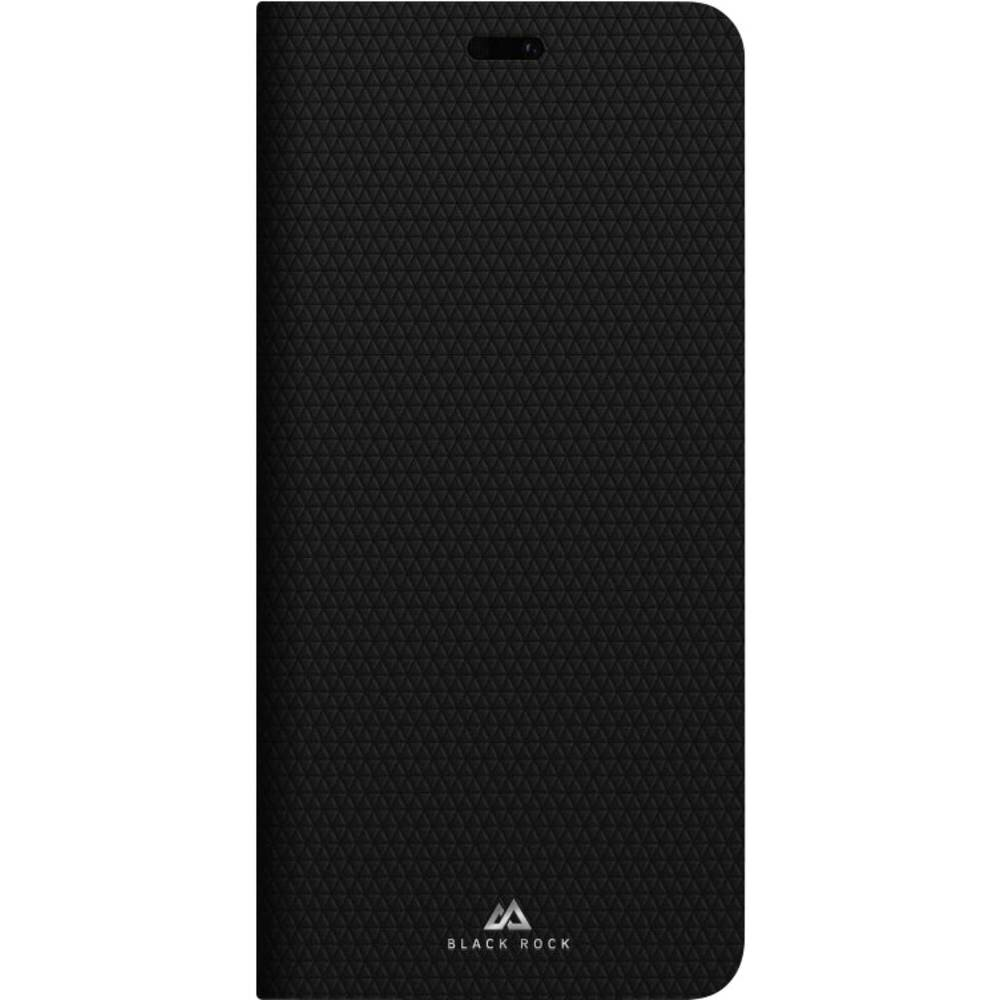 Czarne etui na telefon z wzorem plastra miodu i logo.