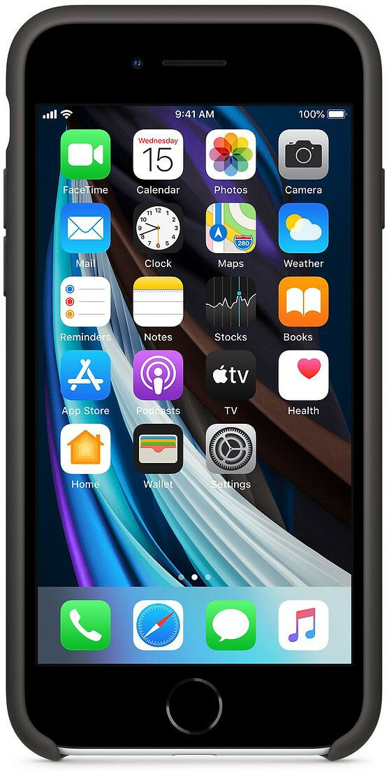 Etui APPLE Silicone Case do iPhone SE Czarny MXYH2ZM/A