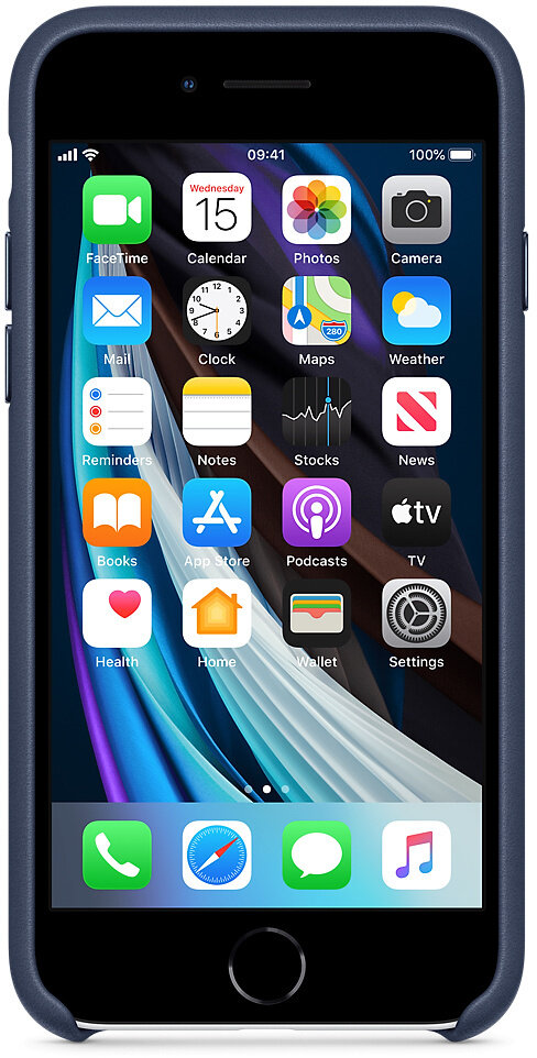 Etui APPLE Leather Case do iPhone SE Niebieski MXYN2ZM/A