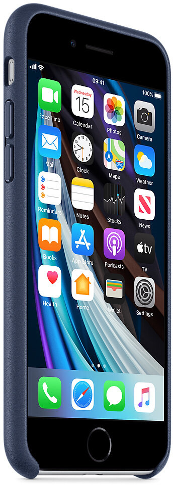 Etui APPLE Leather Case do iPhone SE Niebieski MXYN2ZM/A