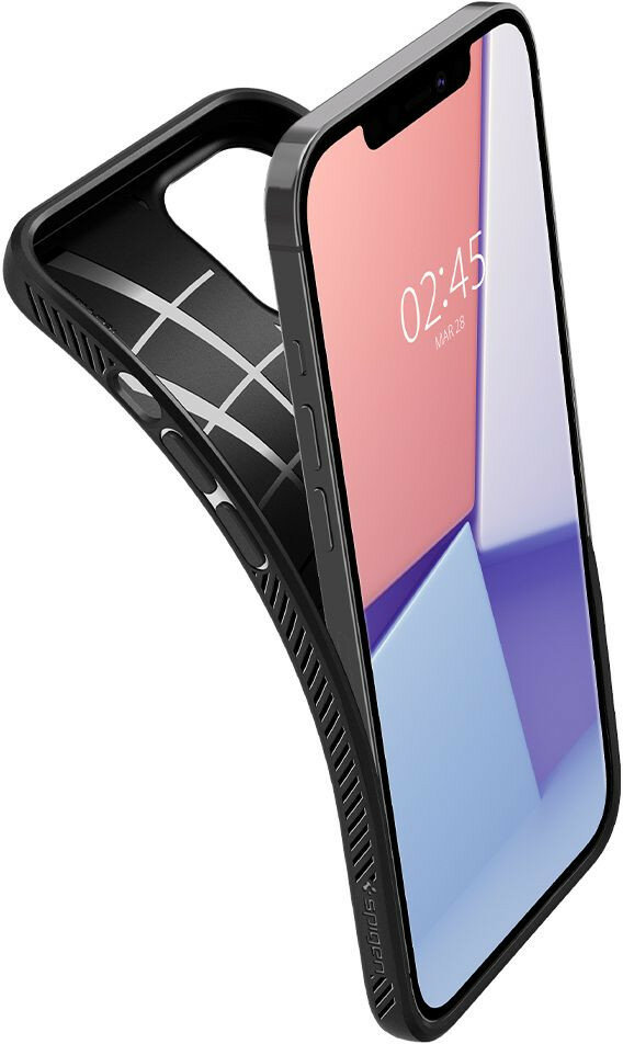 Etui SPIGEN Liquid Air do iPhone 12 Pro Max Czarny matowy