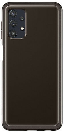 Czarne etui na telefon z trzema aparatami na ciemnym tle.